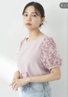 ★新品タグ付★リボンスリーブプルオーバー黒のサムネイル