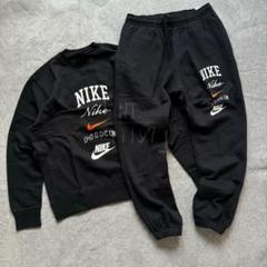 M クラブ NIKE トレーナー ジョガーパンツ オレンジ 上下 ブラック
