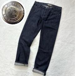 BURBERRY LONDON デニムパンツ　クロップド丈　メガチェック　L BURBERRY LONDON デニムパンツ クロップド丈 メガチェック L