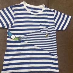 グラニフ　ドラえもん　のび太　ストライプTシャツ 刺繍キャラクター付き