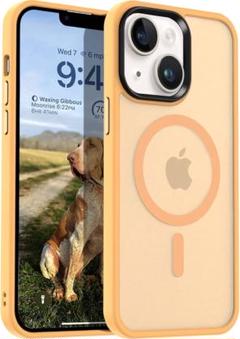 Magsafe対応iPhone13ケース iPhone14 ケース オレンジ
