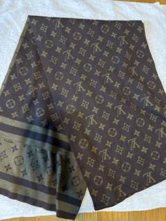 Louis Vuitton リバーシブルマフラー ブラウン - メルカリ