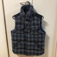ノースフェイス パープルレーベル ダウンベスト ハリスツイード s