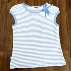 familiar 半袖Tシャツ 120サイズ 水色ストライプ 女の子