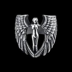 【A091】リング　メンズ　シルバー　アクセサリー　天使　指輪　20号