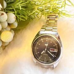 美品SEIKO5セイコー５ 　腕時計　メンズ　メタル希少レア　箱付き　中古現状品