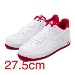 【新品】NIKE AIRFORCE 1 エアフォース1 27.5cm 白 赤