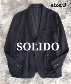 (857)SOLIDO ソリード テーラード ジャケット ストレッチ 黒 857)SOLIDO ソリード テーラード ジャケット ストレッチ 黒