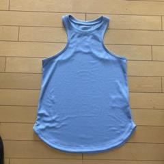 未使用NIKE YOGAナイキ ヨガ クルーネックタンクトップ S ブルーグレー