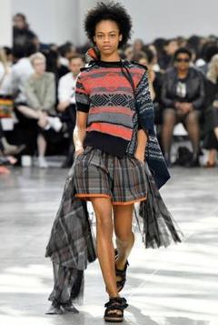 定価8.1万 サカイ sacai 19SS レザーリボンサンダル 黒37