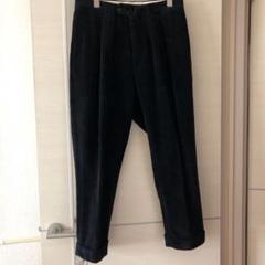スラックス テーパードパンツニートNEAT 黒コーデュロイ細畝（ほ