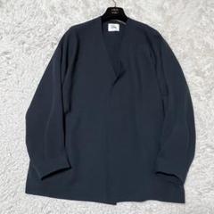 美品　ユナイテッドアローズアンドサンズ　ノーカラー　インディゴ　ジャケット BEAUTY&YOUTH UNITED ARROWS - 【NAVY】麻 ノーカラー