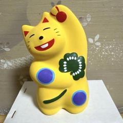 輪葉葉　招き猫　窯出し限定【黄色の中猫】