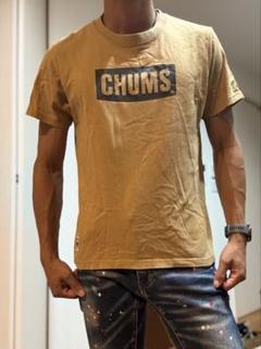 チュムス　CHUMS ベージュ ロゴ Tシャツ Sサイズ　美品
