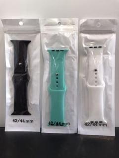 3本セット!!アップルウォッチ用 ラバーバンド 42/44mm