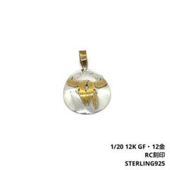●バッファロー●シルバー・ゴールドネックレストップ●12K●RC刻印