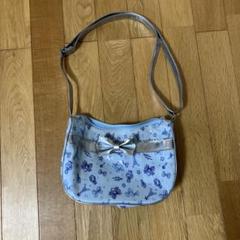 【マザウェイズ】水色リボン付きショルダーバッグ