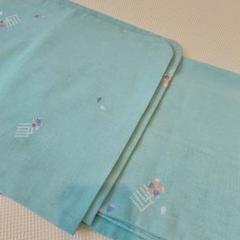洗える夏着物　透け感控えめ　源氏香　ミントグリーンのサムネイル