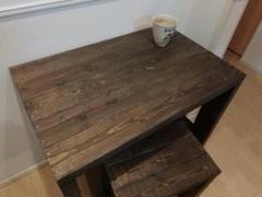 【送料込】木製テーブル(組立不要) ウォルナット 幅69高さ70奥行45 cm