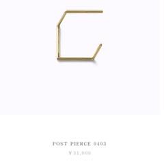 シハラ POST PIERCE 0403 ピアス shihara スクエア - メルカリ