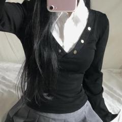 amood トップス レイヤード ボタン シャツ 美品