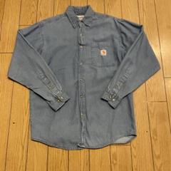 【鬼フェード】carhartt カーハート ワークデニムシャツ Lサイズ os-fre-71284_001.jpg