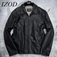 【XLサイズ】 　IZOD　レザージャケット　シングル　襟付き　羊革　ラムレザー XLサイズ】 IZOD レザージャケット シングル 襟付き 羊革