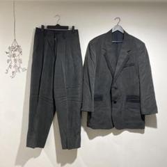 着画あり!!03ss ヨウジヤマモト プールオム シルク切り替し セットアップ
