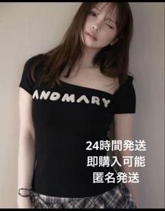 andmary Mary logo tops black - メルカリ
