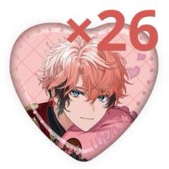 にじさんじ　Melty Valentine ランダムハート型缶バッジ　赤城ウェン