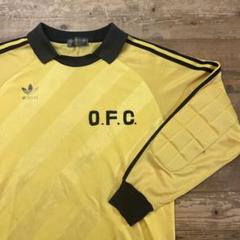 adidas アディダス デサント製 70s 80s サッカーシャツ長袖Ｌサイズ アディダス adidas 70s トレフォイル デサント社製