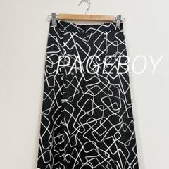 PAGEBOY ページボーイ ラインアート マーメイド スカート ブラック