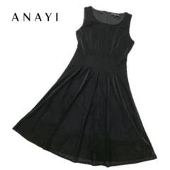 ✨ANAYI アナイ　ノースリーブAラインフレアワンピース　36