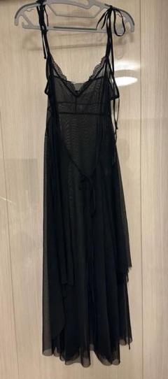 ZARA シースルー レース付き キャミワンピース ブラック