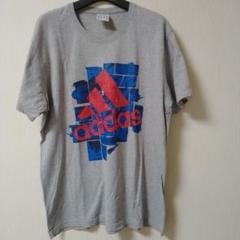 adidas グレー Tシャツ グラフィックXL