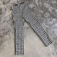 【エイチアンドエム】（XS）ストレッチレギンス ゴムウエスト 千鳥柄 肌着