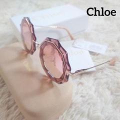 新品未使用 クロエ Chloe サングラス ラウンド ピンク CE160S