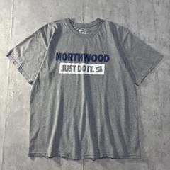 00s 古着 NIKE 半袖Tシャツ プリントヒビ割れ L ゆったり 灰