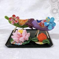 精霊馬⑯　新盆　初盆　ちりめん細工　つまみ細工 精霊馬⑯ 新盆 初盆 ちりめん細工 つまみ細工 - メルカリ