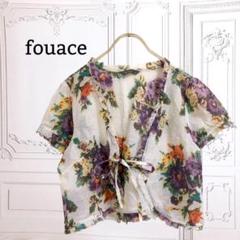 『fouace』ブラウス/ボレロ【M】クリーム 系 花柄 総柄 薄手 日本製