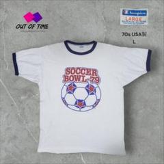 70s USA製 Championチャンピオン バータグ リンガーTシャツ L