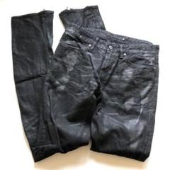 希少 fuga クラック加工 コーティングデニム　ワックス ラスター