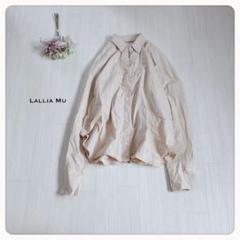 ♢【美品】ラリアムー Lallia mu バックオープン コットンシャツ