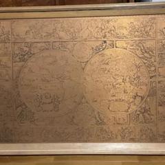 16世紀 フランス 古地図 手彩色 銅版画 アンティーク