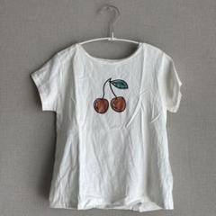 Bonpoint チェリー刺繍 ホワイトTシャツ