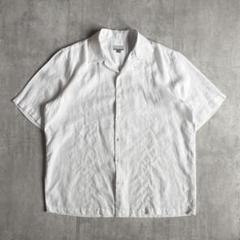 【00s vintage】レーヨン×リネン　半袖シャツ　ロカビリー　50s 短丈 00s vintage】レーヨン×リネン 半袖シャツ ロカビリー 50s 短丈