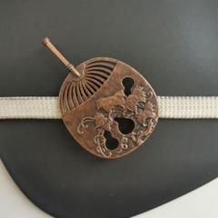 透かし彫り瓢箪根付 透かし彫り シマフクロウ 根付 鈴付 白檀 | ふくろうの館