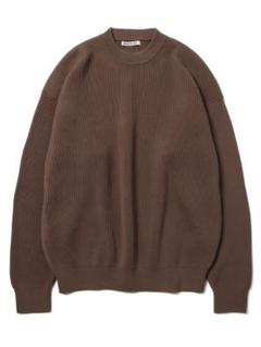 AURALEE SUPER HARD TWIST RIB KNIT P/O