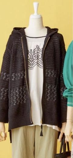 A-163)ニット　ロングカーディガン(M)JUDYコレクション A-163)ニット ロングカーディガン(M)JUDYコレクションの通販 by