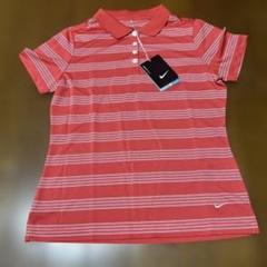 Nike Dri-FIT ストライプポロシャツ 赤